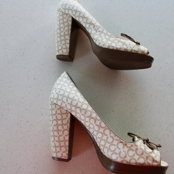 Coach Women's Corey Open Toe Pump Heels - Picture 3 of 3